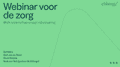 Thumbnail Webinar Voor de zorg 12 mei